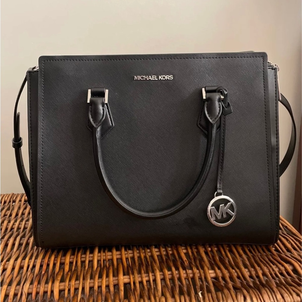 Michael kors black and silver bag